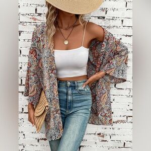 SHEIN Paisley Print Kimono